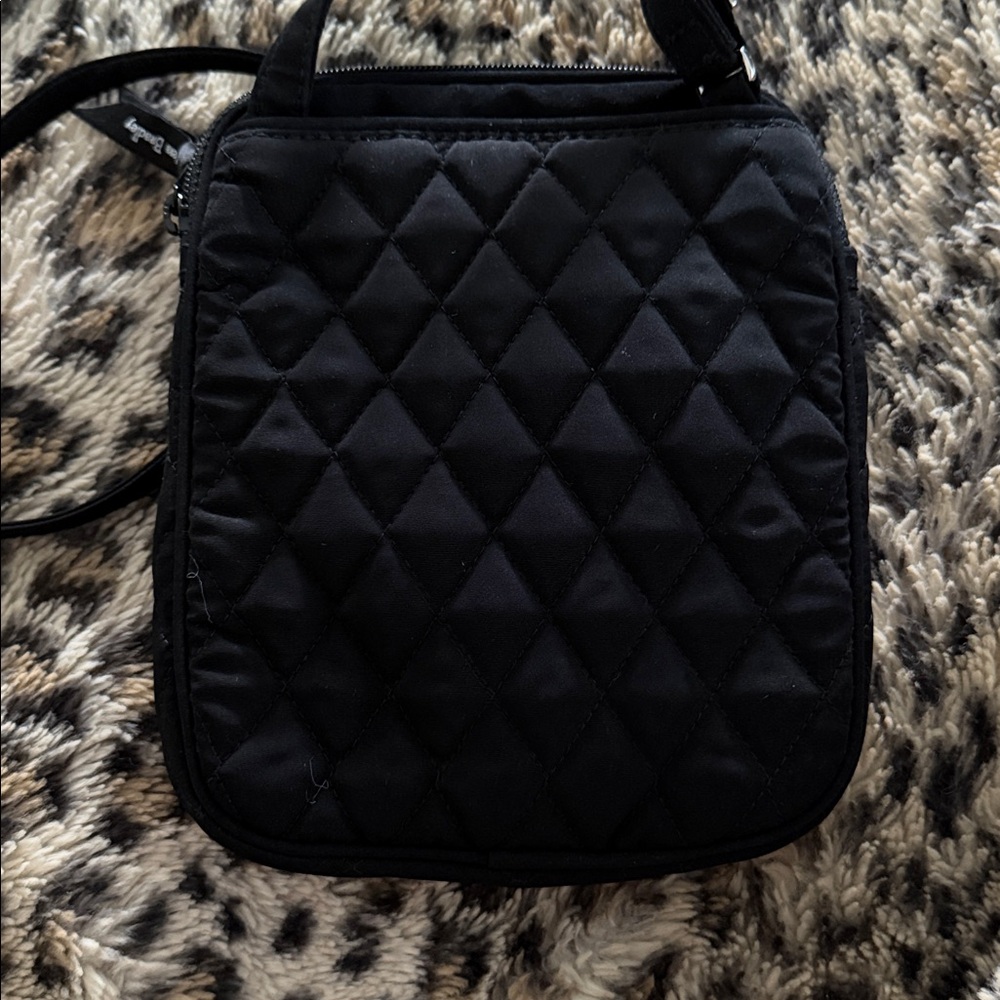 Vera Bradley Quilted Black Mini Hipster Crossbody Organizer RFID Protected 🌹 - Picture 2 of 11